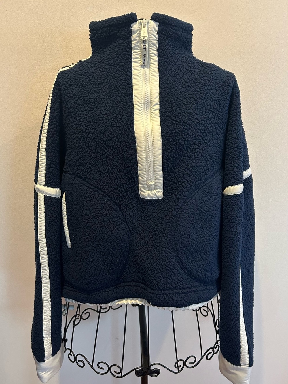 Free People Movement Mountain High Half Zip Fleece in Navy